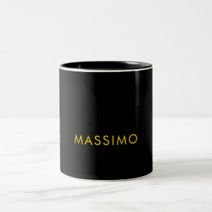 Schwarze Goldfarben Professioneller Minimalist Nam Zweifarbige Tasse