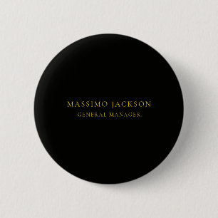 Schwarze Goldfarben Professioneller trendiger Mini Button