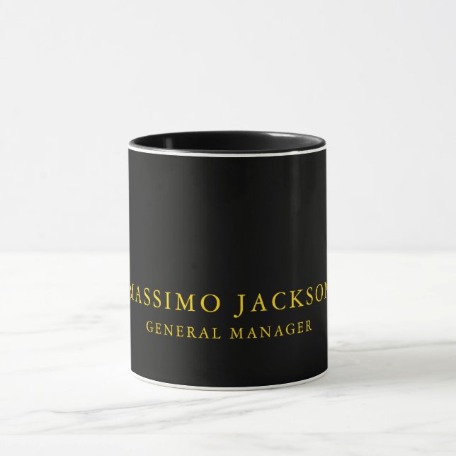 Schwarze Goldfarben Professioneller trendiger Mini Tasse (Zentrum)