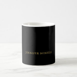 Schwarze Goldfarben Professioneller Trendiger Mode Kaffeetasse