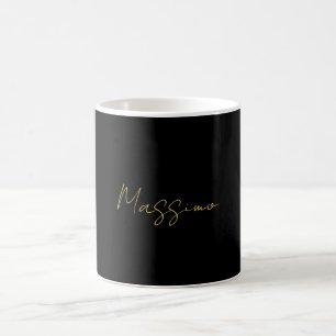 Schwarze Goldfarben Trendige moderne schlichte Eig Kaffeetasse