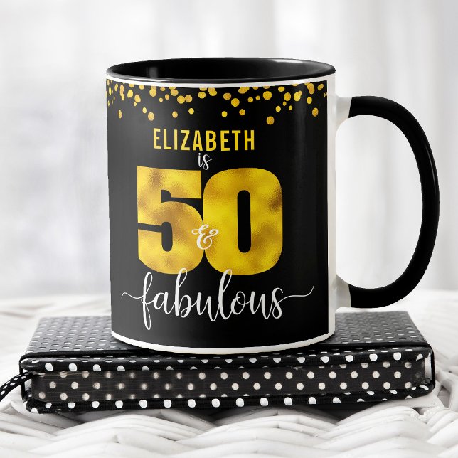 Schwarze Goldfolie Punkte 50 und fabelhafter Gebur Tasse (Von Creator hochgeladen)