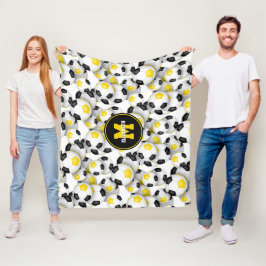 Schwarze Goldfußball-Mannschaft Farben Mädchen Jun Fleecedecke