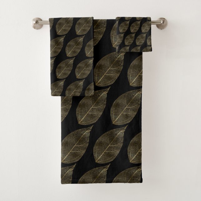 SCHWARZE GOLDLEAF SET BADEZIMMER TOWEL (Insitu)
