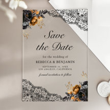 Schwarze Goldrosen-Spitze-Gotische-Hochzeit Termin