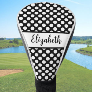 Schwarze Golf-Schlagkopfabdeckung mit Punkten für  Golf Headcover