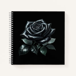 Schwarze Gotische Rose Notizbuch