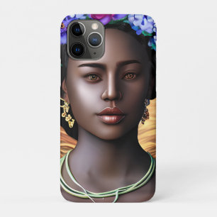 Schwarze Göttin   Afroamerikanische Frau KI-Kunst Case-Mate iPhone Hülle