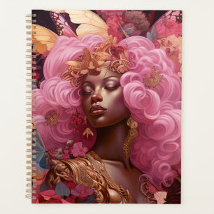 Schwarze Göttin in Rosa und Gold Planer