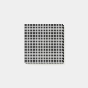 Schwarze Graue Büffelkariert Moderne Organisation Post-it Klebezettel