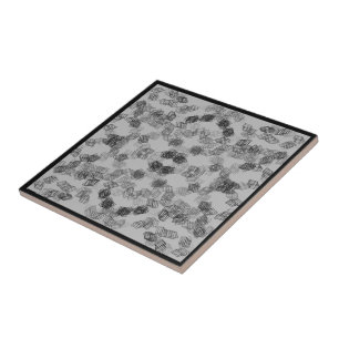Schwarze graue rechteckige Formen geometrisches Mu Fliese