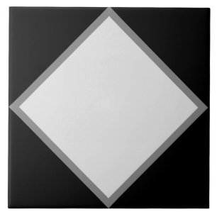 Schwarze graue und weiße Diamantfliese Fliese