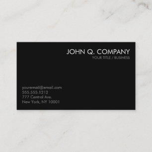 Schwarze graues Weiß-minimale grundlegende Visitenkarte