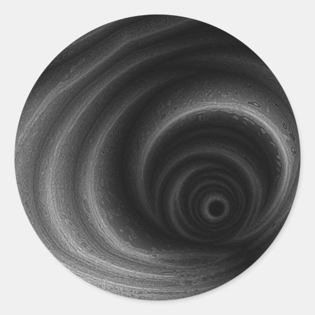 Schwarze Gravitation Runder Aufkleber (Vorderseite)