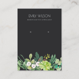 SCHWARZE GREEN FAUNA ERFOLGREICHE PEONY EARRING DI VISITENKARTE