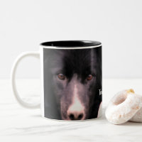 Schwarze Grenze Collie Face Personalisiert