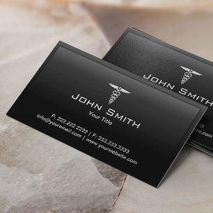 Schwarze Grenzmedizin Dark Business Card Visitenkarte