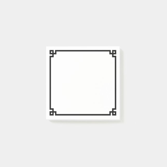 Schwarze griechische Schlösser Post-it Klebezettel (Vorderseite)