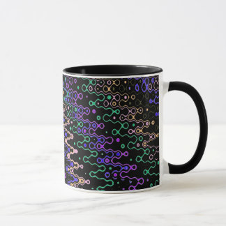 Schwarze Groovy Zickzack-Tasse Tasse
