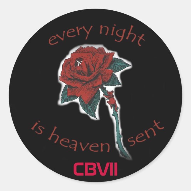 Schwarze größere Leinwand, CBVII Runder Aufkleber (Vorderseite)