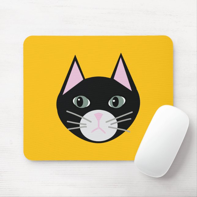 Schwarze grüne Augen Mousepad (Mit Mouse)