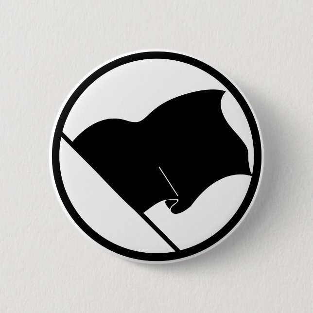 Schwarze grüne lila Flagge schlicht kein Button (Vorderseite)