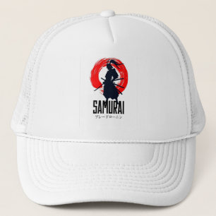 Schwarze & Grüne Samurai-Kopfbedeckung – Warrior S Truckerkappe