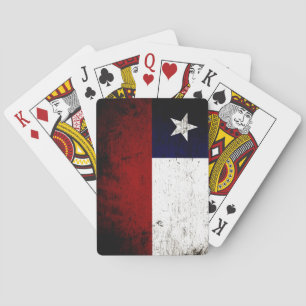 Schwarze Grunge-Chile-Flagge Spielkarten