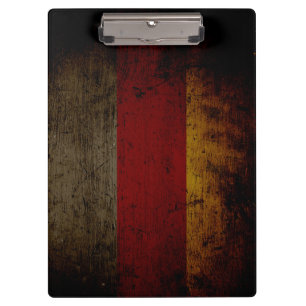 Schwarze Grunge Deutschlandflagge 2 Klemmbrett