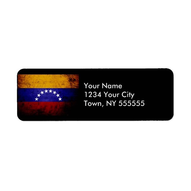 Schwarze Grunge-Flagge Venezuela (Vorne)