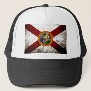 Schwarze Grunge-Florida-Staats-Flagge Truckerkappe