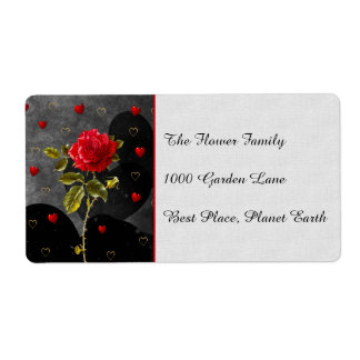 Schwarze Grunge Herzen mit Rote Rose