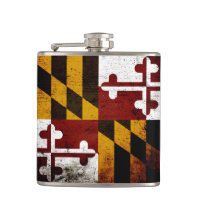 Schwarze Grunge-Maryland-Staats-Flagge