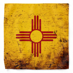 Schwarze Grunge-New-Mexiko Staats-Flagge Kopftuch