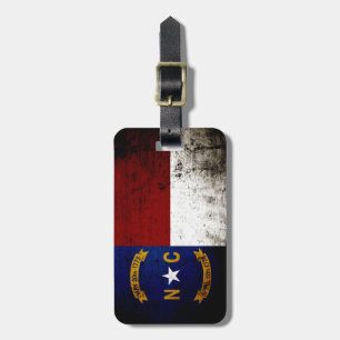 Schwarze Grunge-Nord-CarolinaStaats-Flagge Gepäckanhänger