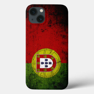 Schwarze Grunge - Portugal-Flagge Case-Mate iPhone Hülle