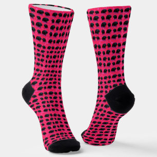 Schwarze Guinea Schweine auf Hübsch rosa Rosen Socken