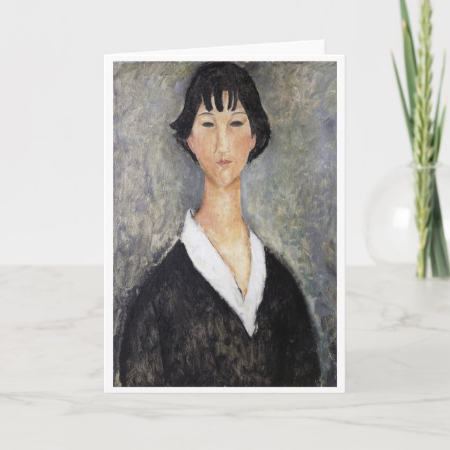 Schwarze Haaresbreite, Modigliani Karte (Vorderseite)