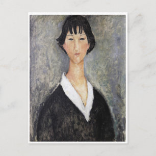 Schwarze Haaresbreite, Modigliani Postkarte