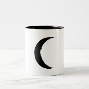 Schwarze Halbmond-Magie Dunkle Mondastrologie Zweifarbige Tasse