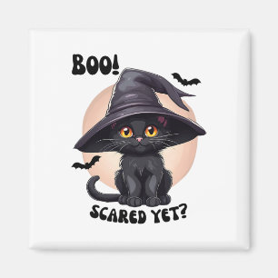 Schwarze Halloween-Katze Süße Vintage-Schwarze Kat Magnet