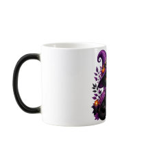 Schwarze Halloween-Katze Tasse Kawaii – Hexenkatze