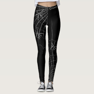 Schwarze Halloween-Leggins Leggings