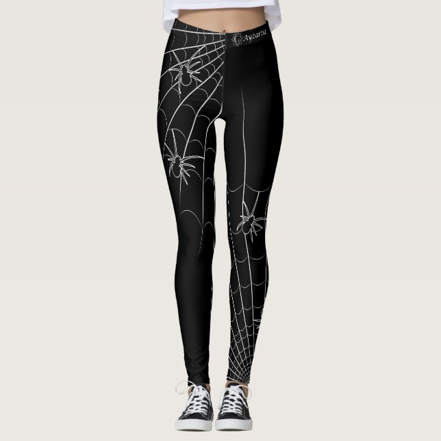 Schwarze Halloween-Leggins Leggings (Vorderseite)