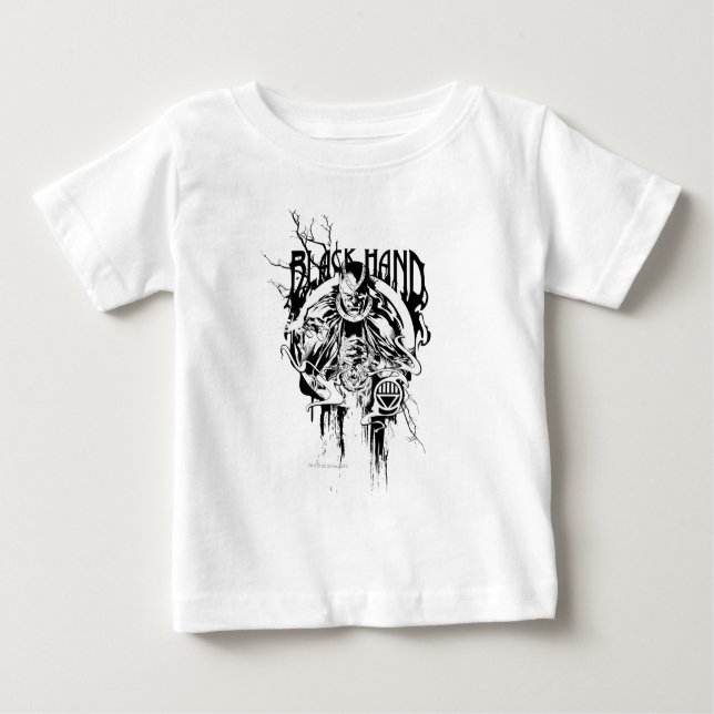 Schwarze Hand 0 Grafische Collage, Schwarz und Wei Baby T-shirt (Vorderseite)