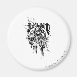 Schwarze Hand 0 Grafische Collage, Schwarz und Wei Magnet