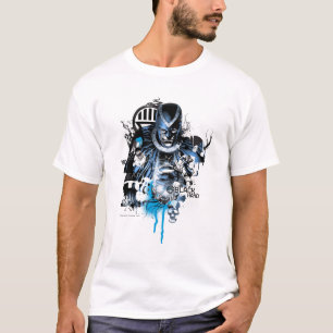 Schwarze Hand - blaue Collage T-Shirt