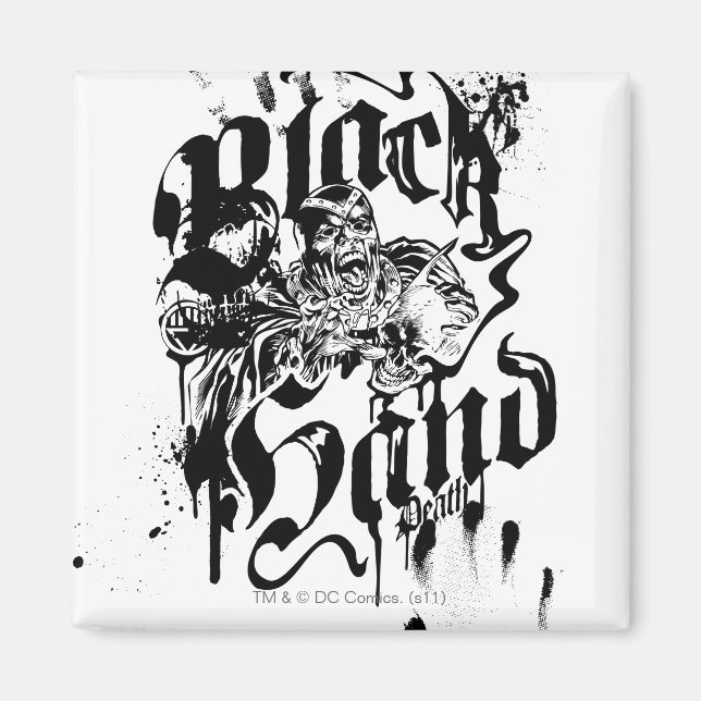 Schwarze Hand - Collage Magnet (Vorne)