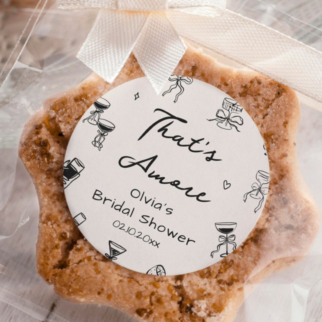 Schwarze Hand Drawn das ist ein weiteres Brautpart Runder Aufkleber (Von Creator hochgeladen)