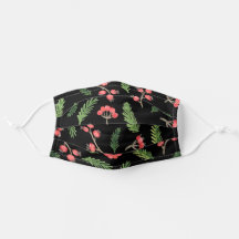 Schwarze Hand gezeichnet Weihnachtsmistletoe Muste